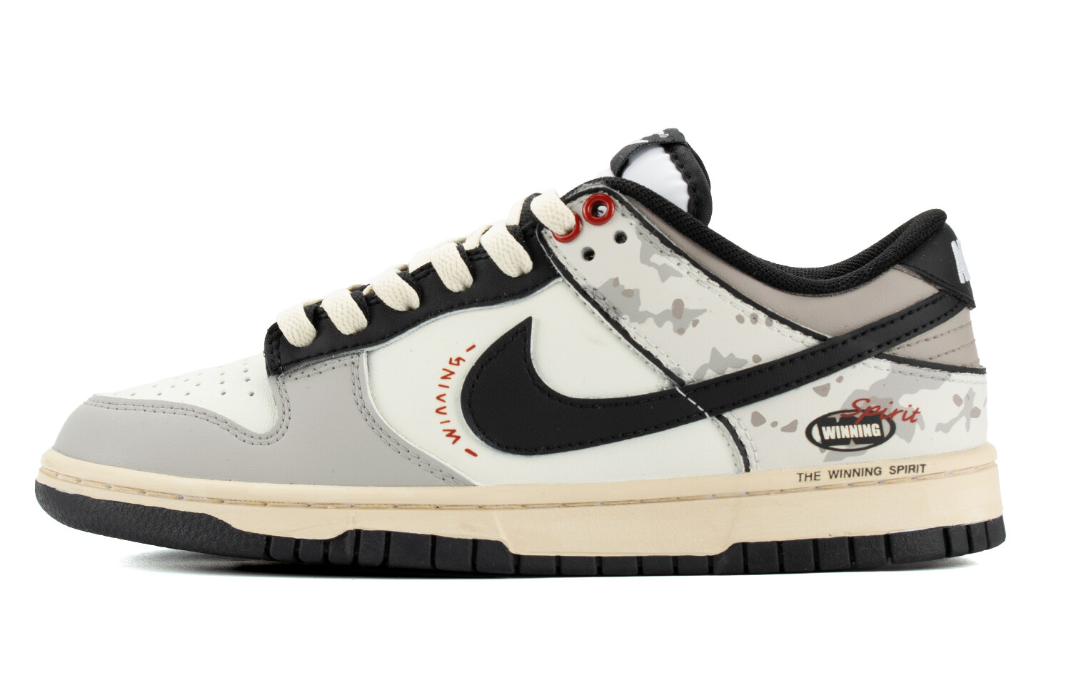 

Кроссовки Nike Dunk Skateboarding Shoes Unisex Low-top Black/white/gray, светло-серый