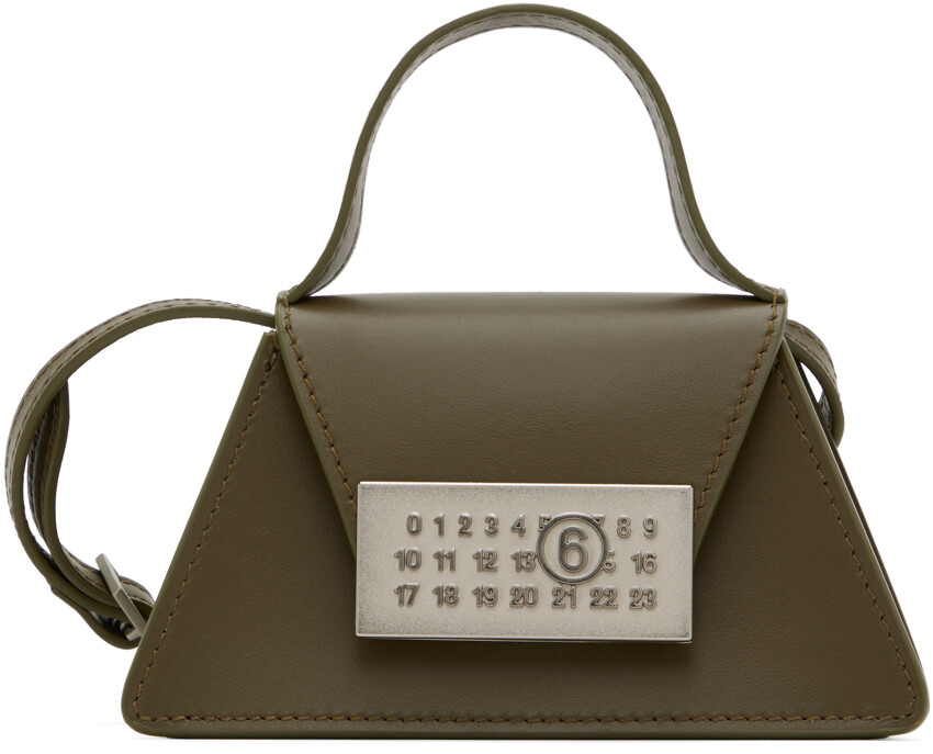 

Сумка-трансформер цвета хаки Numeric Mini Crossbody MM6 Maison Margiela