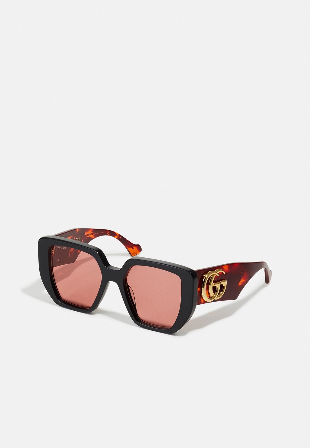 

Солнцезащитные очки Rectangular/Squared Gucci, цвет blackhavana/orange