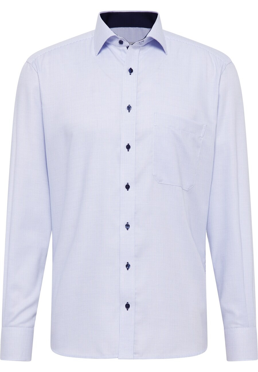 

Клетчатая рубашка ETERNA Comfort fit Business Shirt, светло-синий