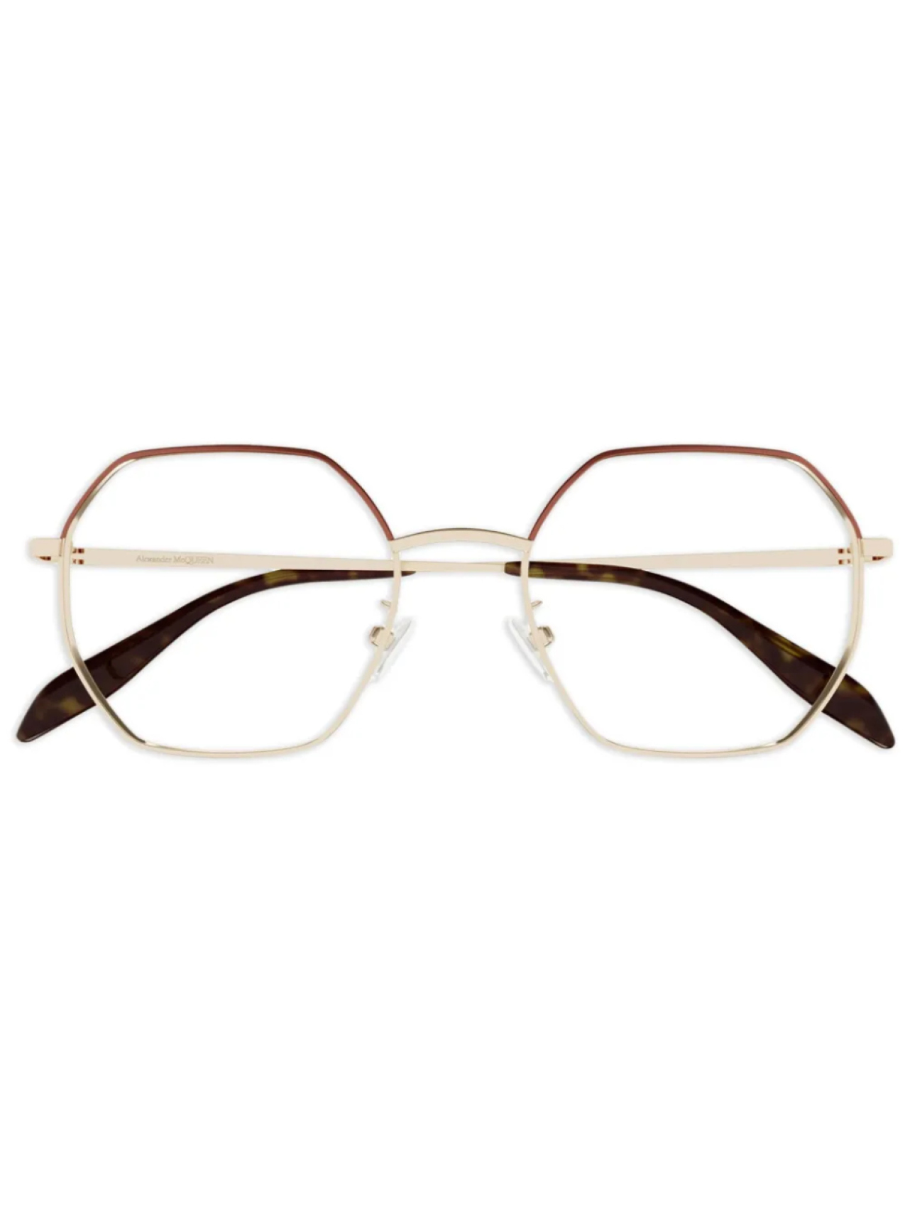 

Alexander McQueen Eyewear очки в геометричной оправе, золотой