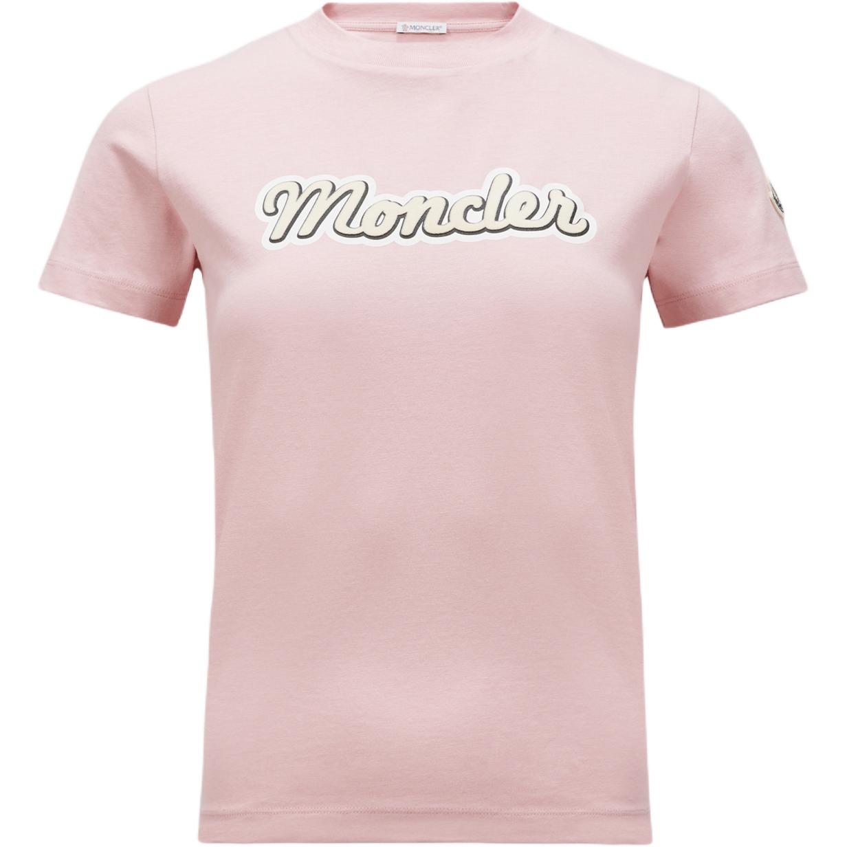 

Футболка с логотипом Moncler, розовый