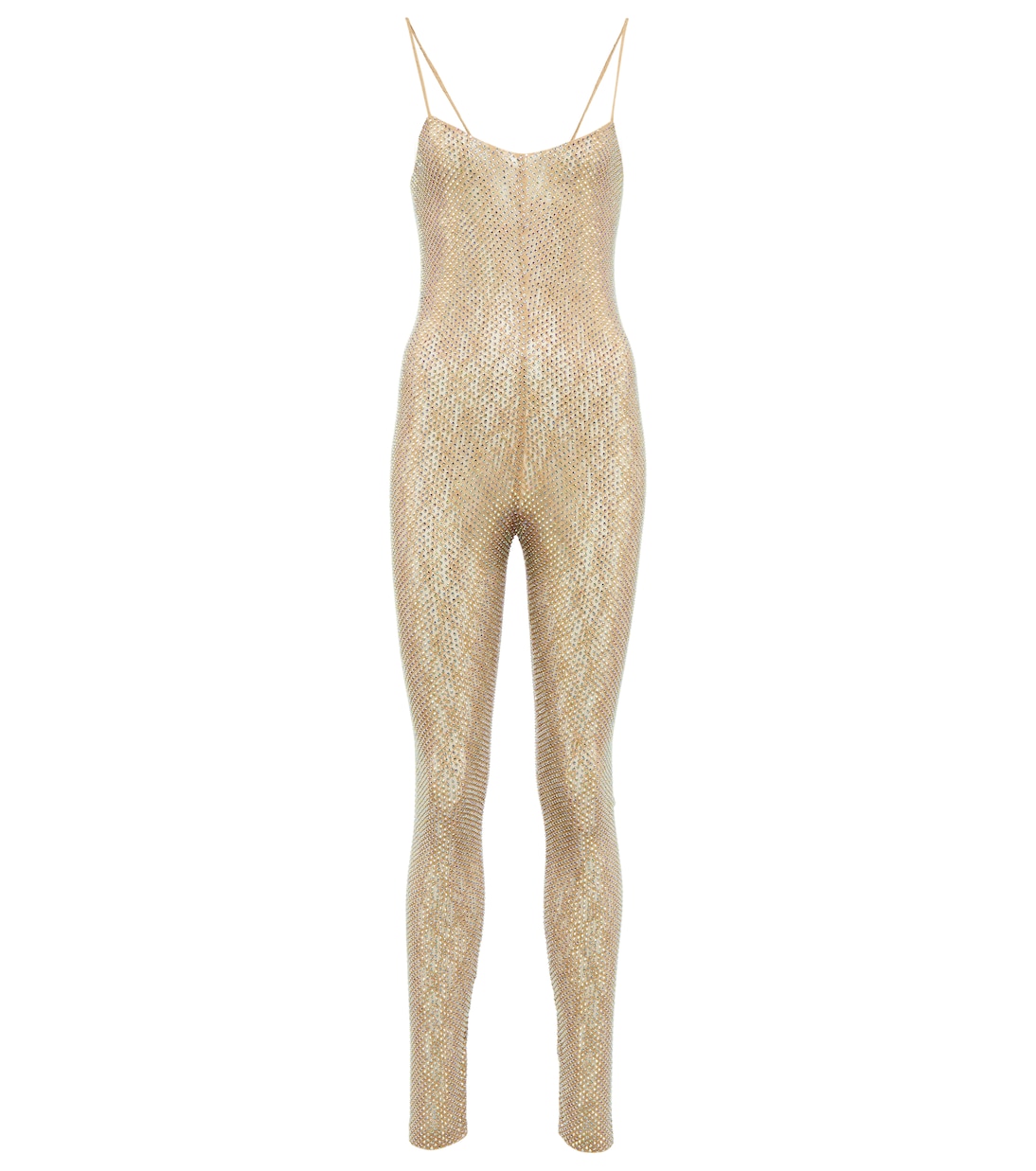 

Комбинезон с кружевом и декором Stella McCartney, Nude