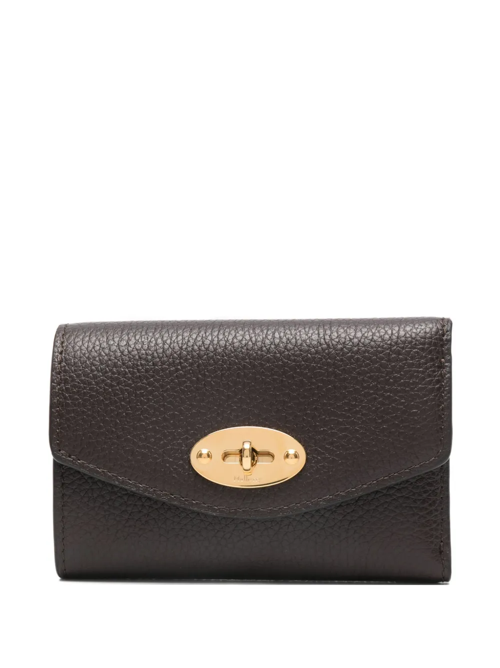 

Трехсложный кожаный кошелек Mulberry, коричневый