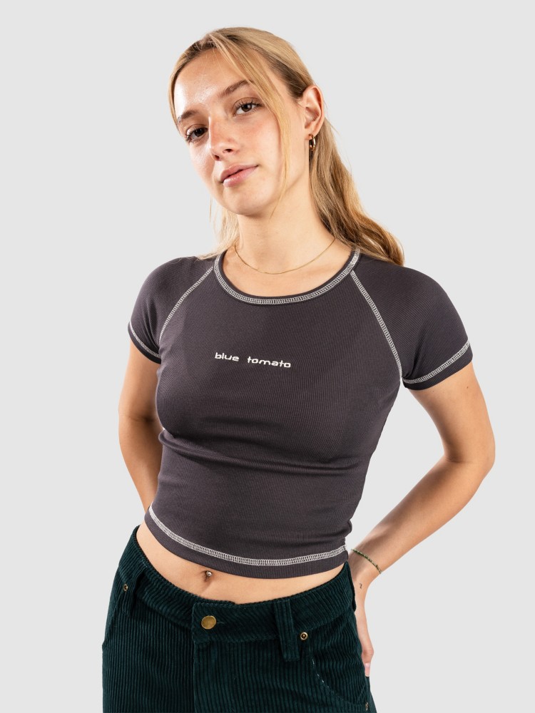 

Футболка Blue Tomato Baby Raglan T-Shirt, dark grey/contrast stitch, Серый, Футболка Blue Tomato Baby Raglan T-Shirt, dark grey/contrast stitch