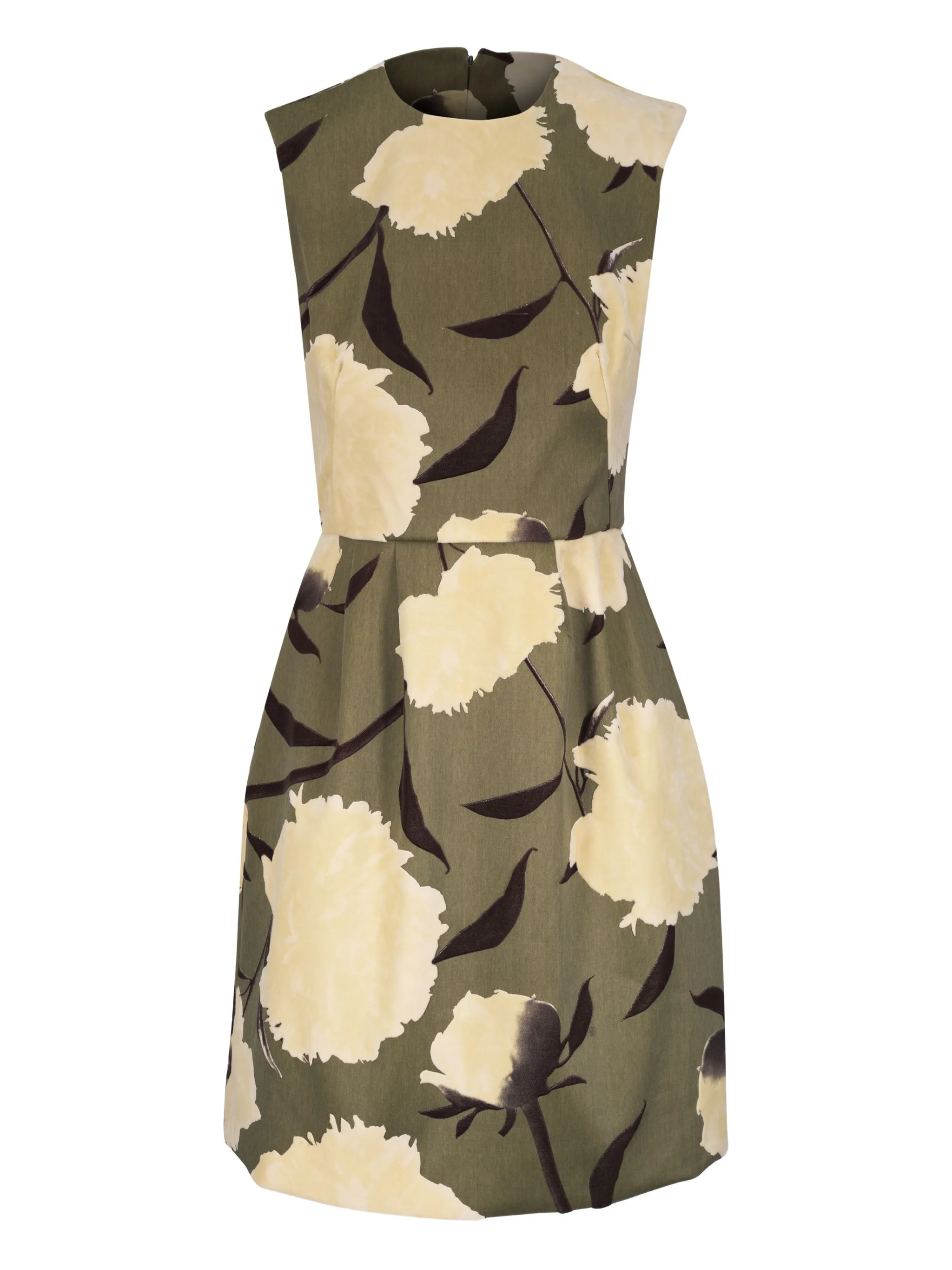 

Платье мини с цветочным принтом Lela Rose, коричневый