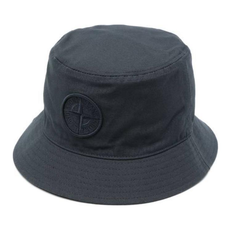 

STONE ISLAND Вышитая ведро шляпа с компасом, Black