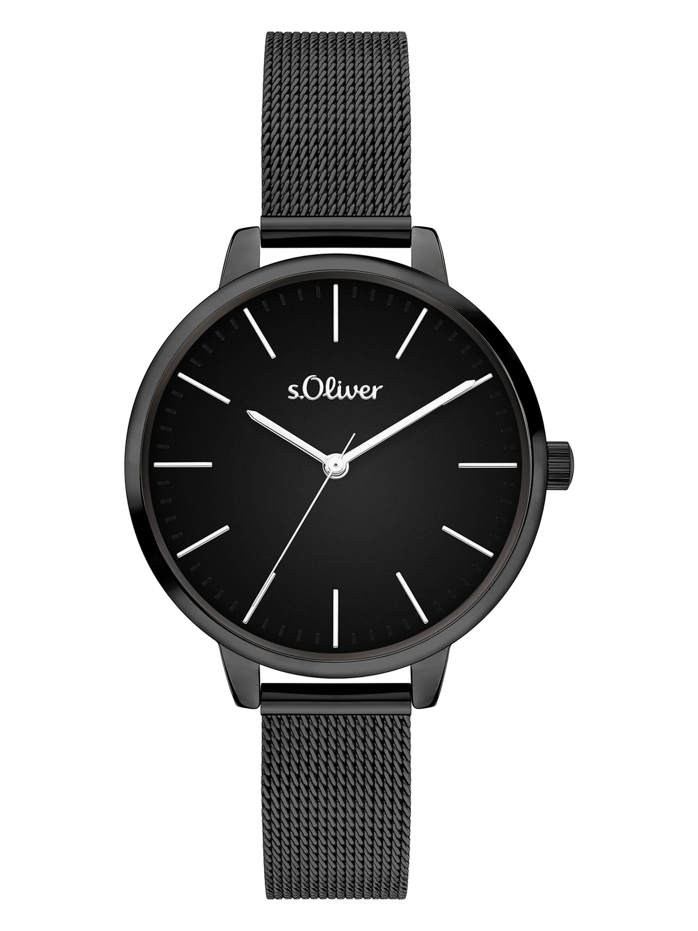 

s.Oliver Аналоговые часы в черном цвете