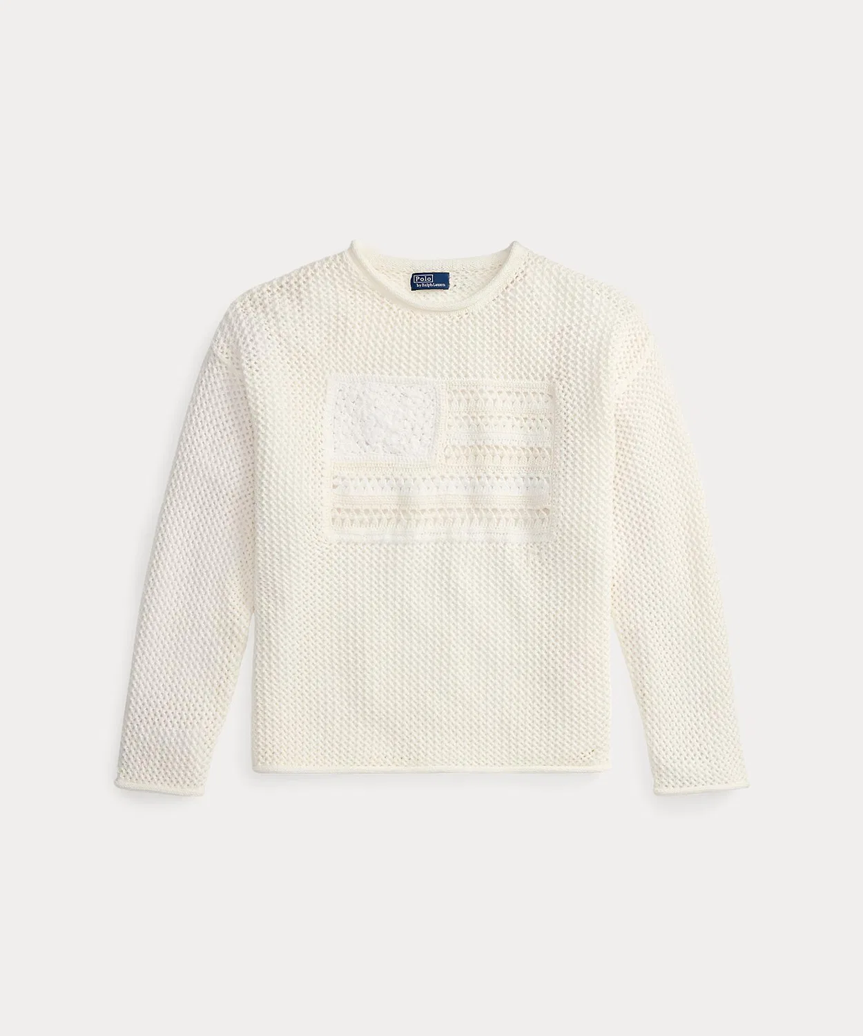 Свитер из хлопка с флагом США и монограммой Polo Ralph Lauren, белый — фото 2
