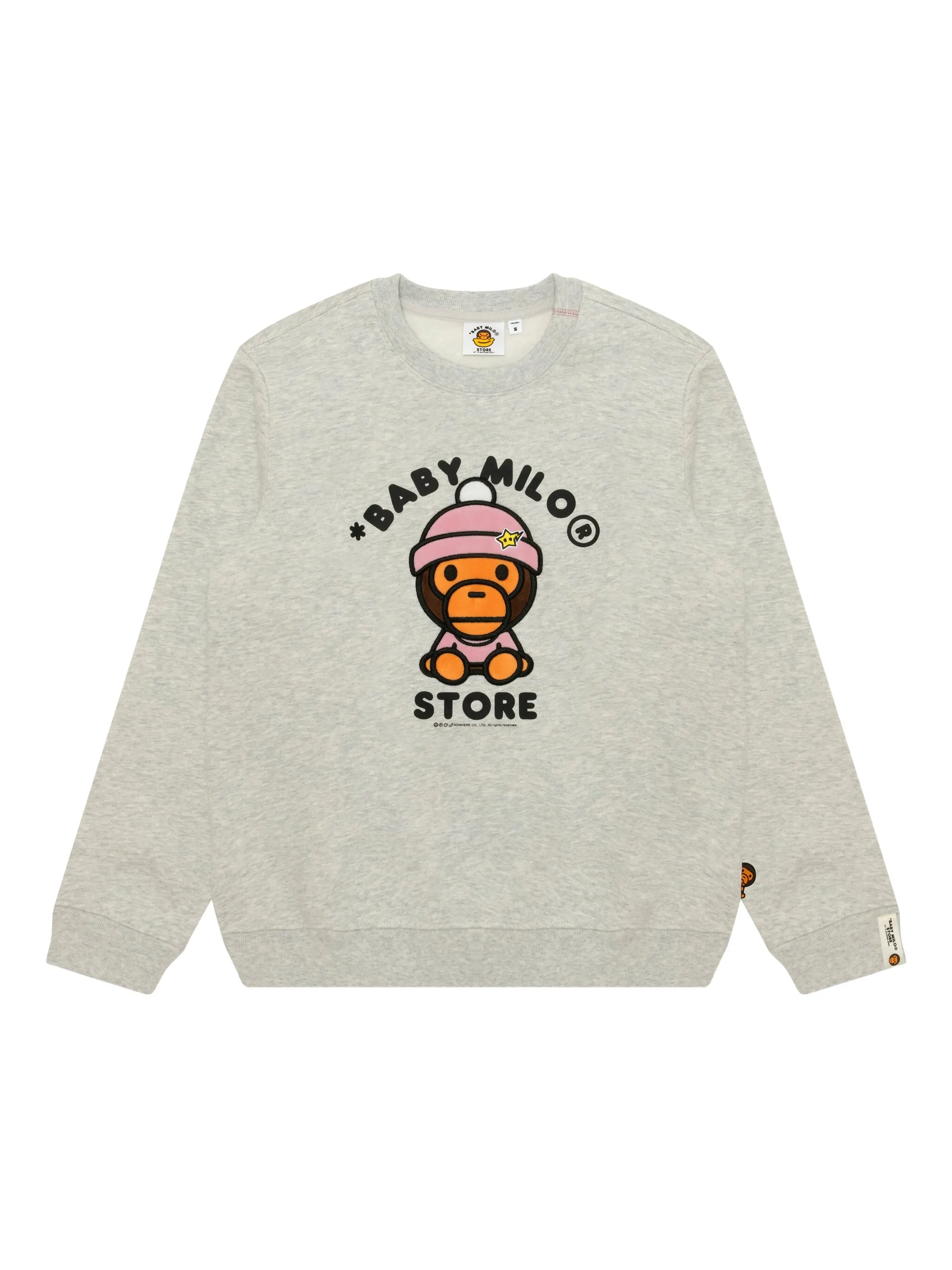 

Толстовка с вышивкой Baby Milo Store By A Bathing Ape, серый