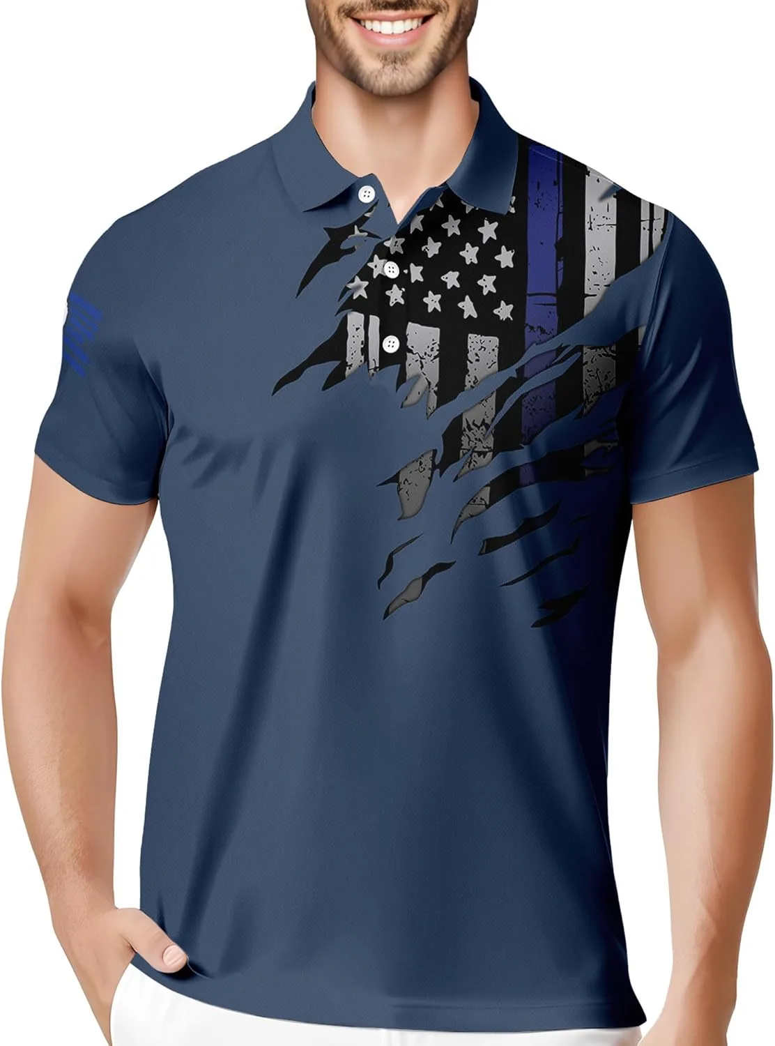 

HIVICHI забавная мужская поло для гольфа с ярким принтом, влагоотводящая