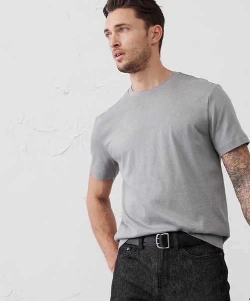 

BANANA REPUBLIC FACTORY STORE Футболка с коротким рукавом, круглым вырезом, из коллекции Luxe Touch, Banana Republic