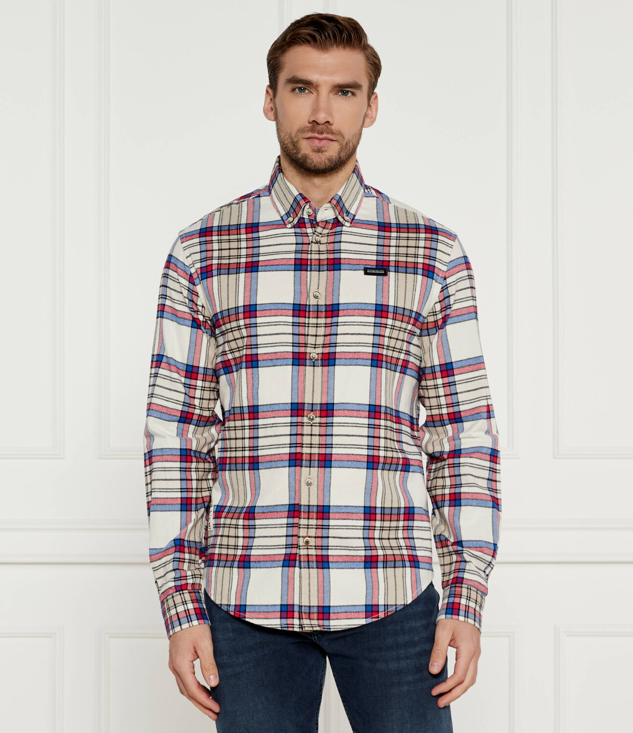 

Рубашка Napapijri Regular Fit, экрю