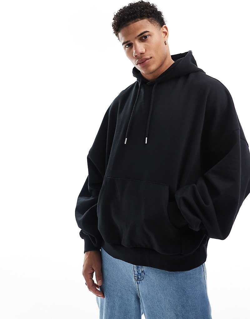 

Черная толстовка свободного кроя ASOS DESIGN Essential