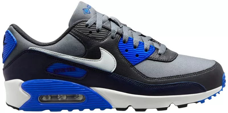 

Мужские кроссовки Nike Air Max 90 GTX, цвет Grey/White/Obsidian/Blue