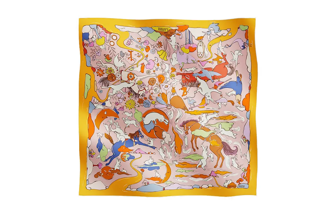 

Шёлковый шарф Unisex Multicolor HERMES