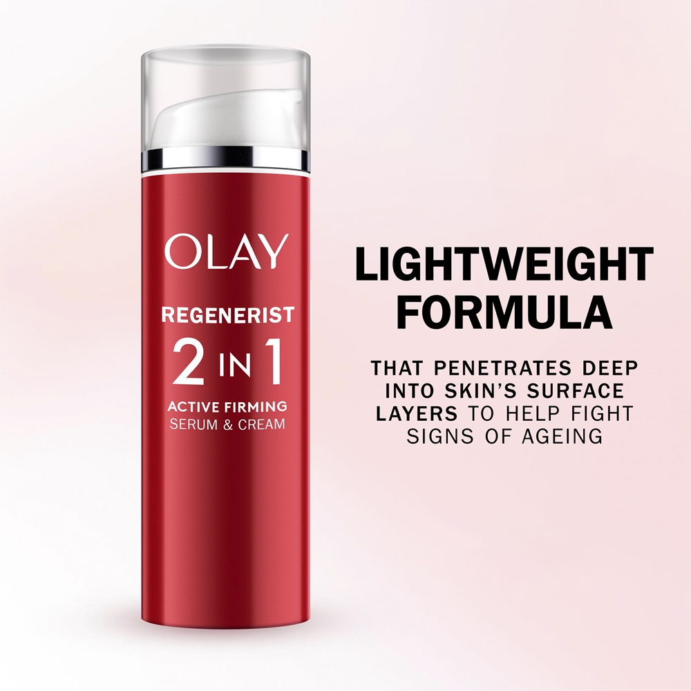 Сыворотка Olay — Regenerist 2 в 1 дневной и укрепляющий дневной и против морщин , „du viename“, 50 мл — фото 2