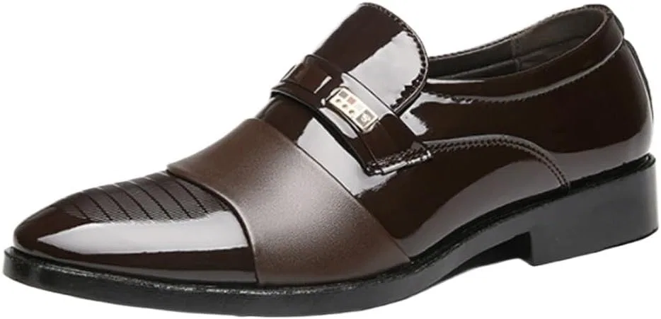 Туфли оксфордские кожаные итальянские на slip-on, коричневый UOPYNE