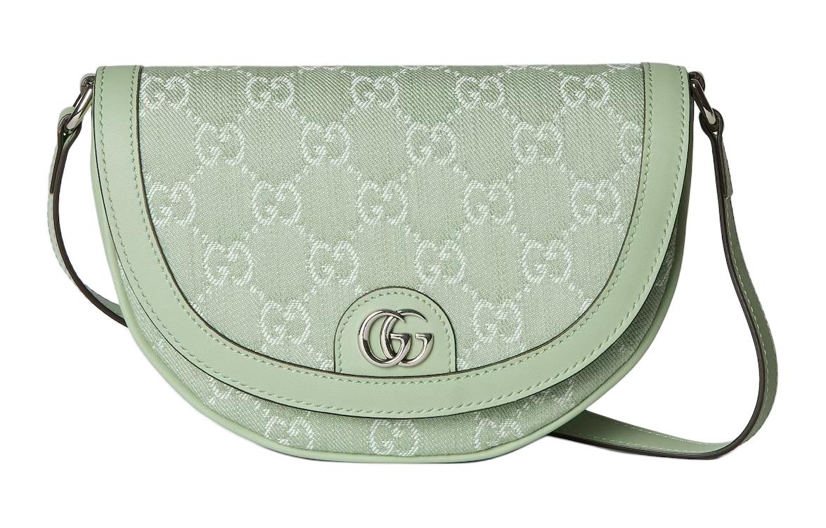 

GUCCI Сумка-мессенджер Ophidia Denim, женская, светло-зеленая