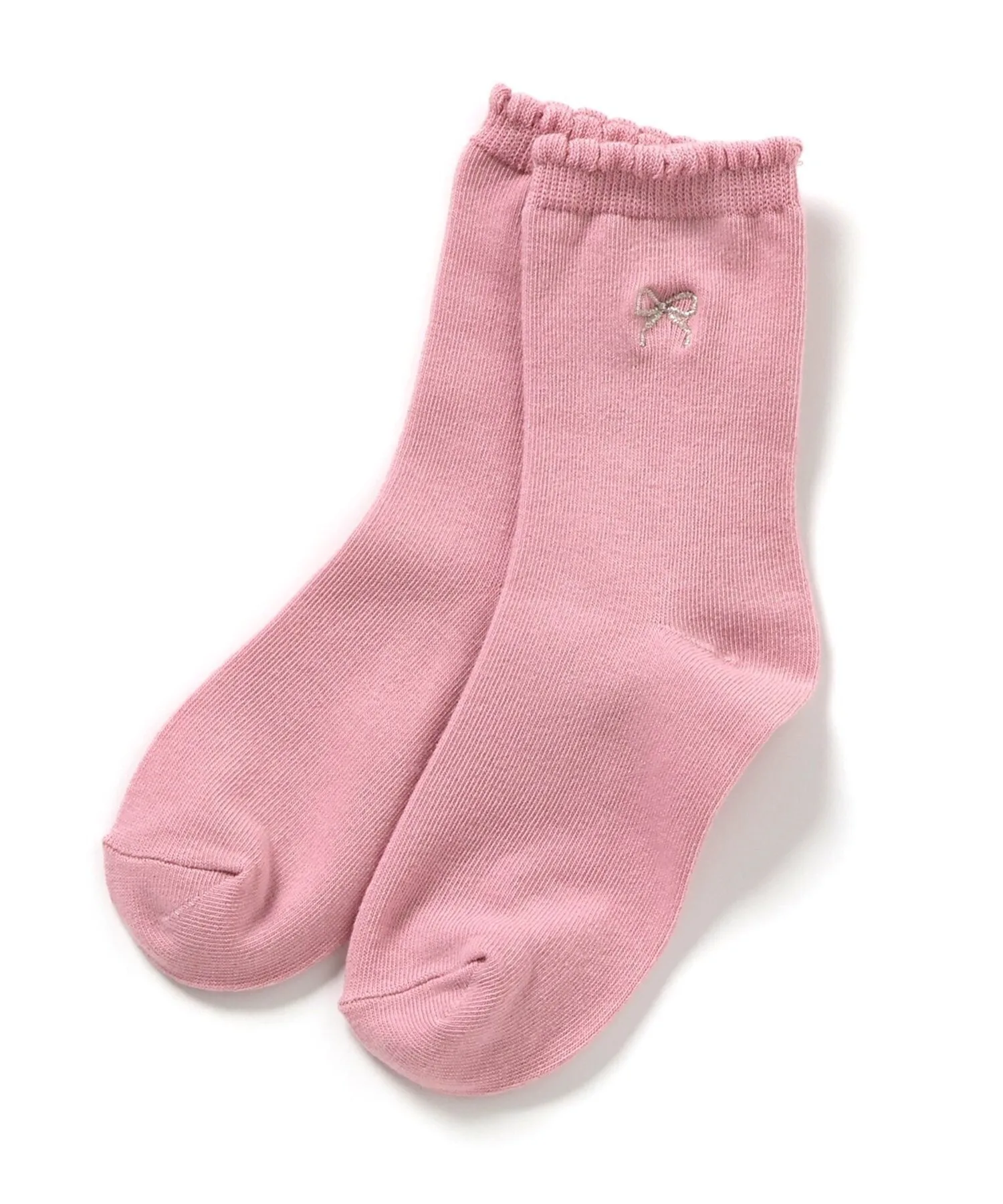 Носки средней высоты с вышивкой в один конец Apres les cours, Pink