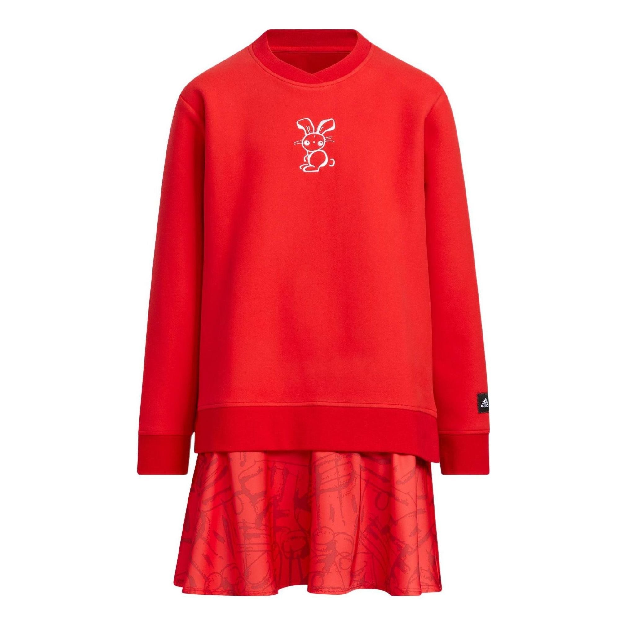 

Платье (GS) adidas CNY Knit Dress 'Red' HZ0224, красный