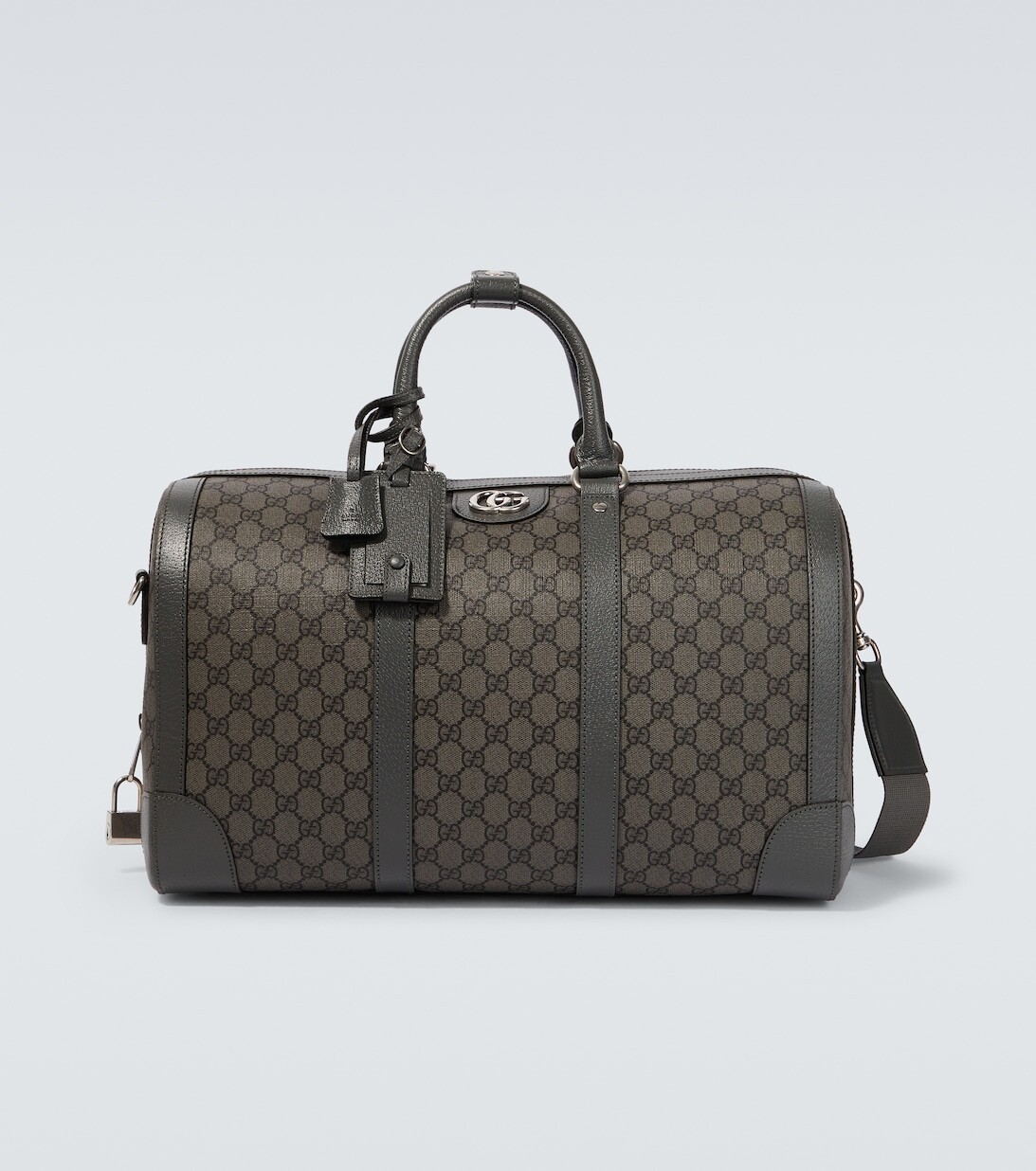 

Дорожная сумка Ophidia из холщовой ткани среднего размера Gucci, серый