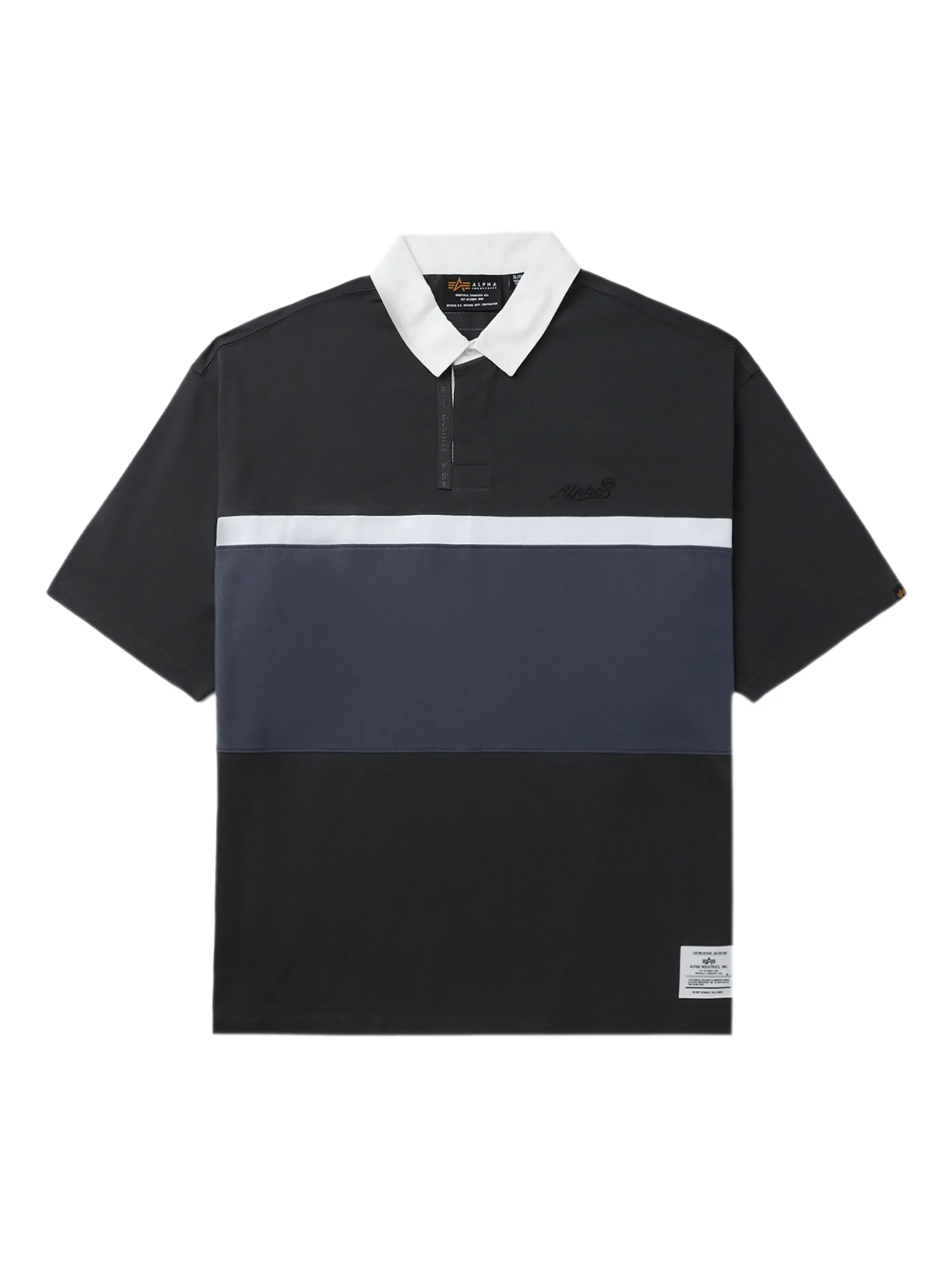 

Рубашка поло в полоску Alpha Industries, серый