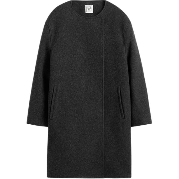 

Пальто с открытой застежкой TOTEME, серый
