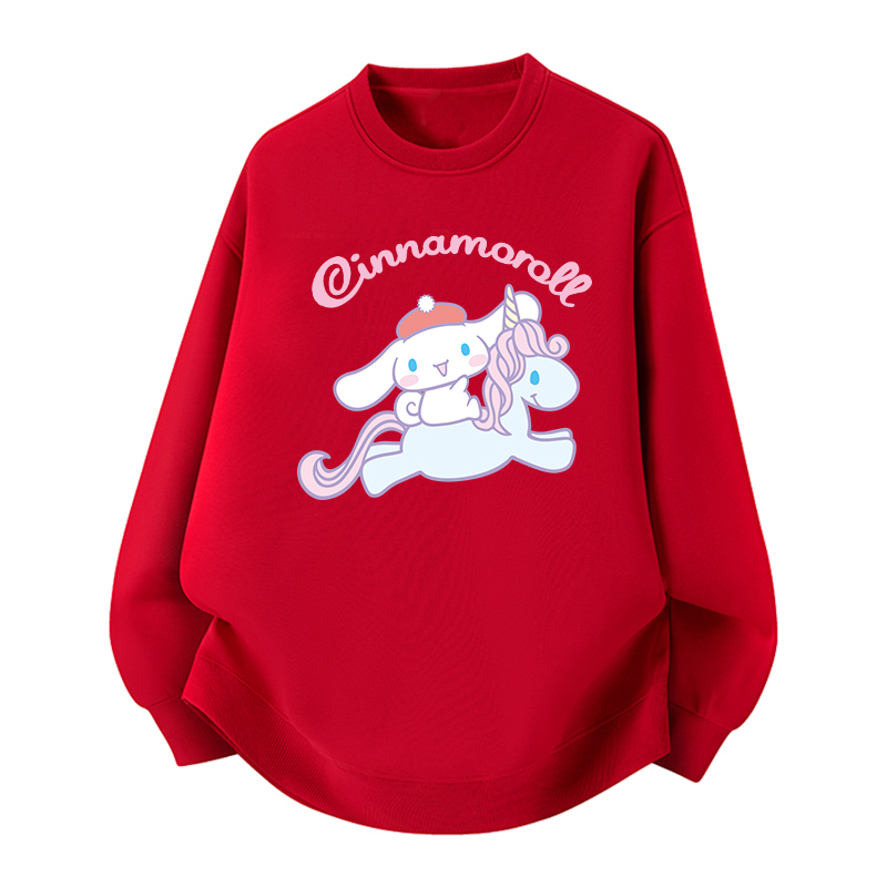 

Свитшот Cinnamoroll унисекс Sanrio, red, fleece-lined