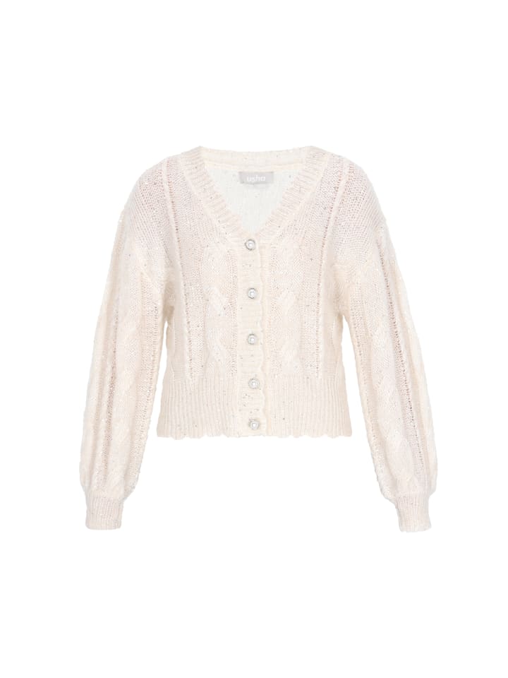 

Usha Женский кардиган кремового цвета