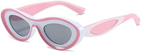 

Женские солнцезащитные очки, двухцветные овальные солнцезащитные очки, мужские сине-зеленые солнцезащитные очки в стиле ретро с защитой от УФ-излучения UV400 MTZJH, Pink