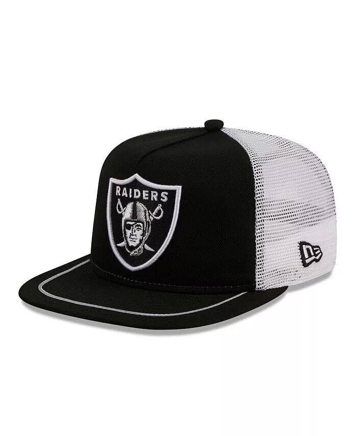 

Мужская черная, белая регулируемая кепка для гольфиста Las Vegas Raiders Original Classic New Era, черный