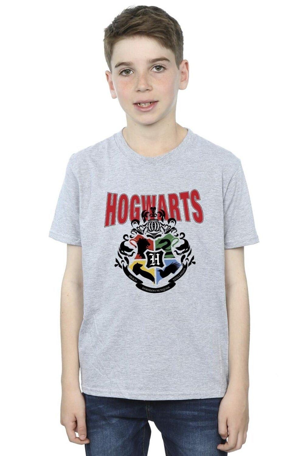 

Футболка с эмблемой Хогвартса Harry Potter, серый