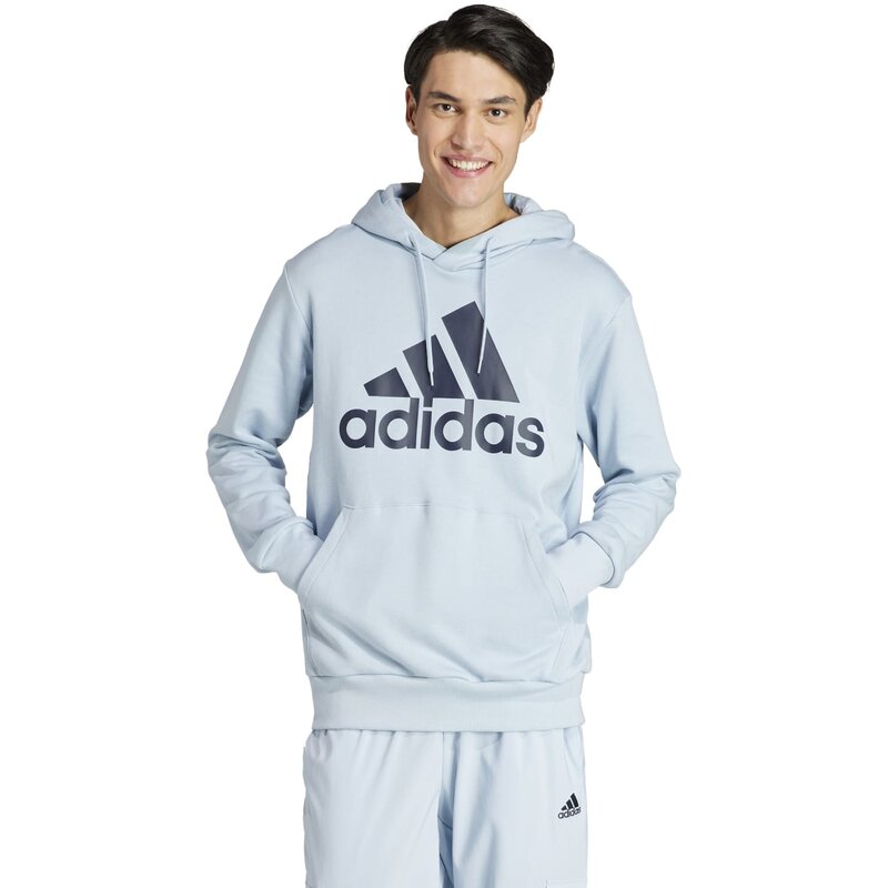 Толстовка с капюшоном, французский трикотаж, большой логотип Adidas, мультиколор — фото 2