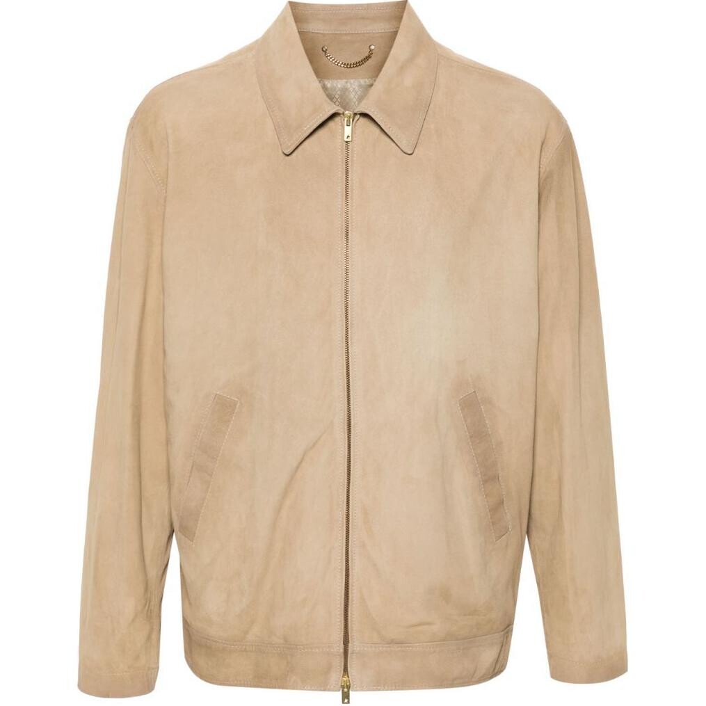 

Кожаная куртка мужская бежевая Golden Goose, бежевый