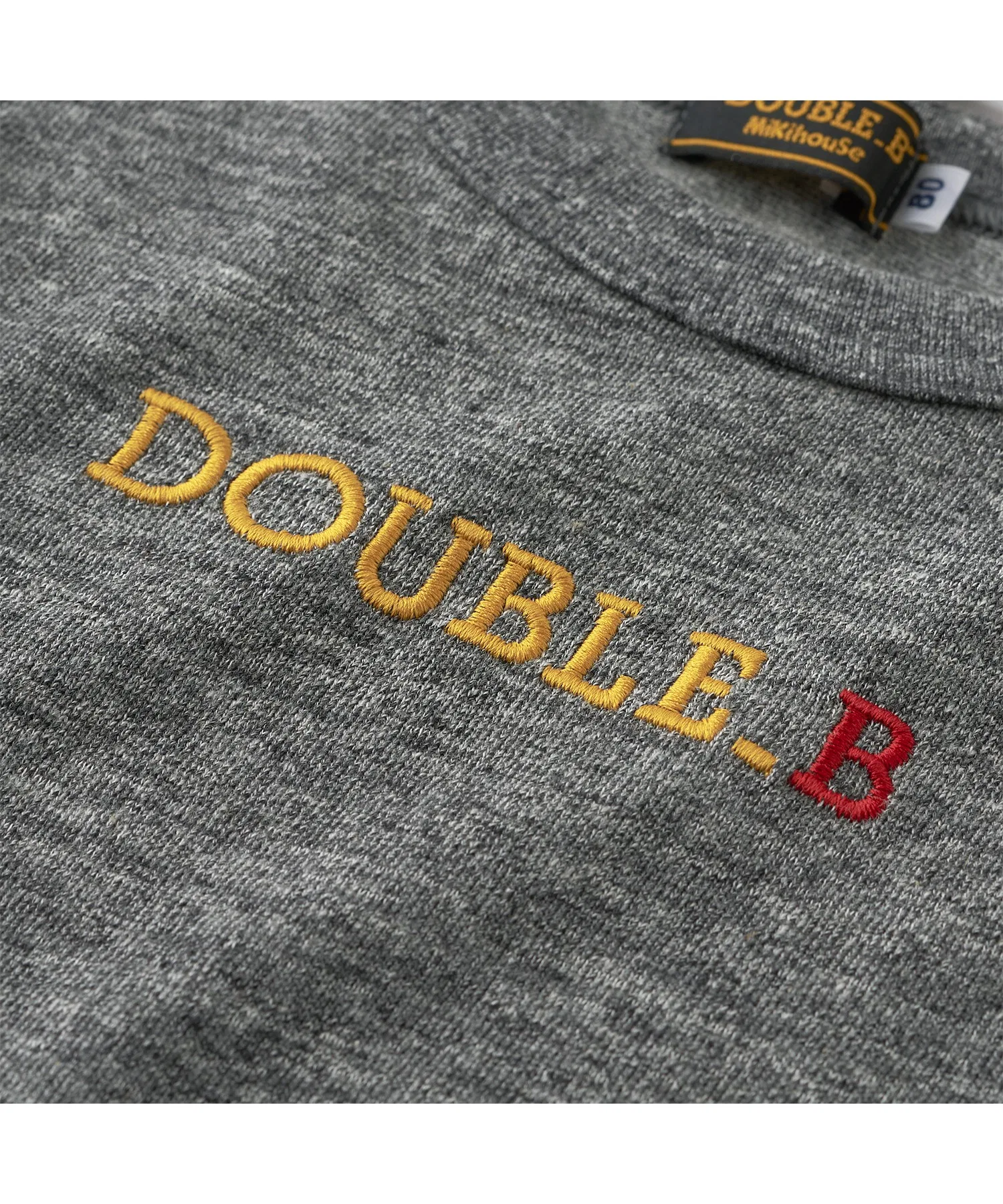 Детская футболка с длинным рукавом DOUBLE_B с принтом на спине серого цвета — фото 3