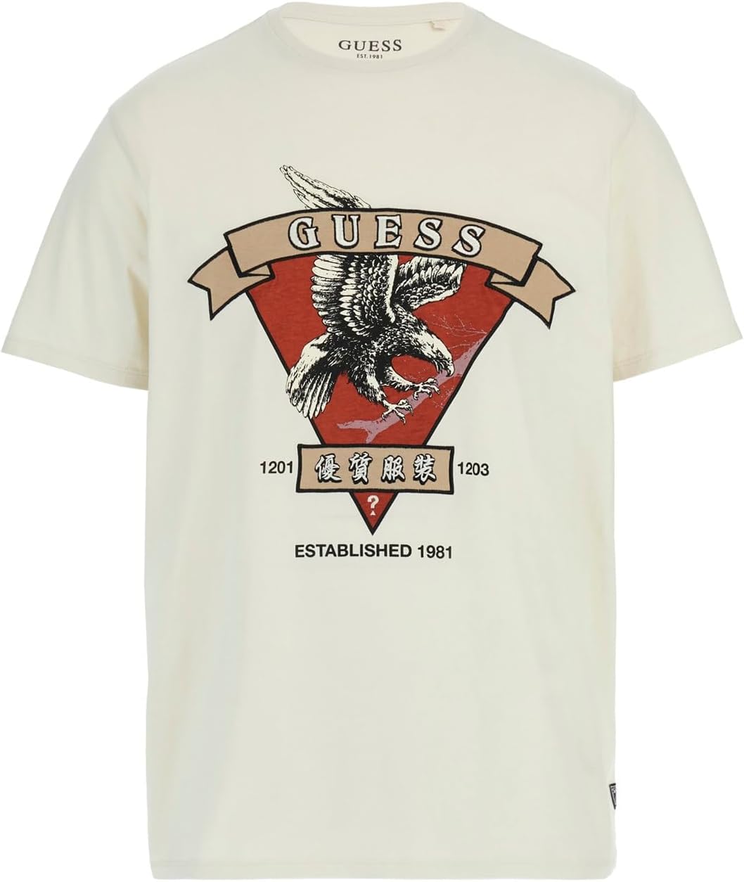 

Мужская футболка GUESS с коротким рукавом и принтом «Три орла», Quicksand, Бежевый, Мужская футболка GUESS с коротким рукавом и принтом «Три орла», Quicksand