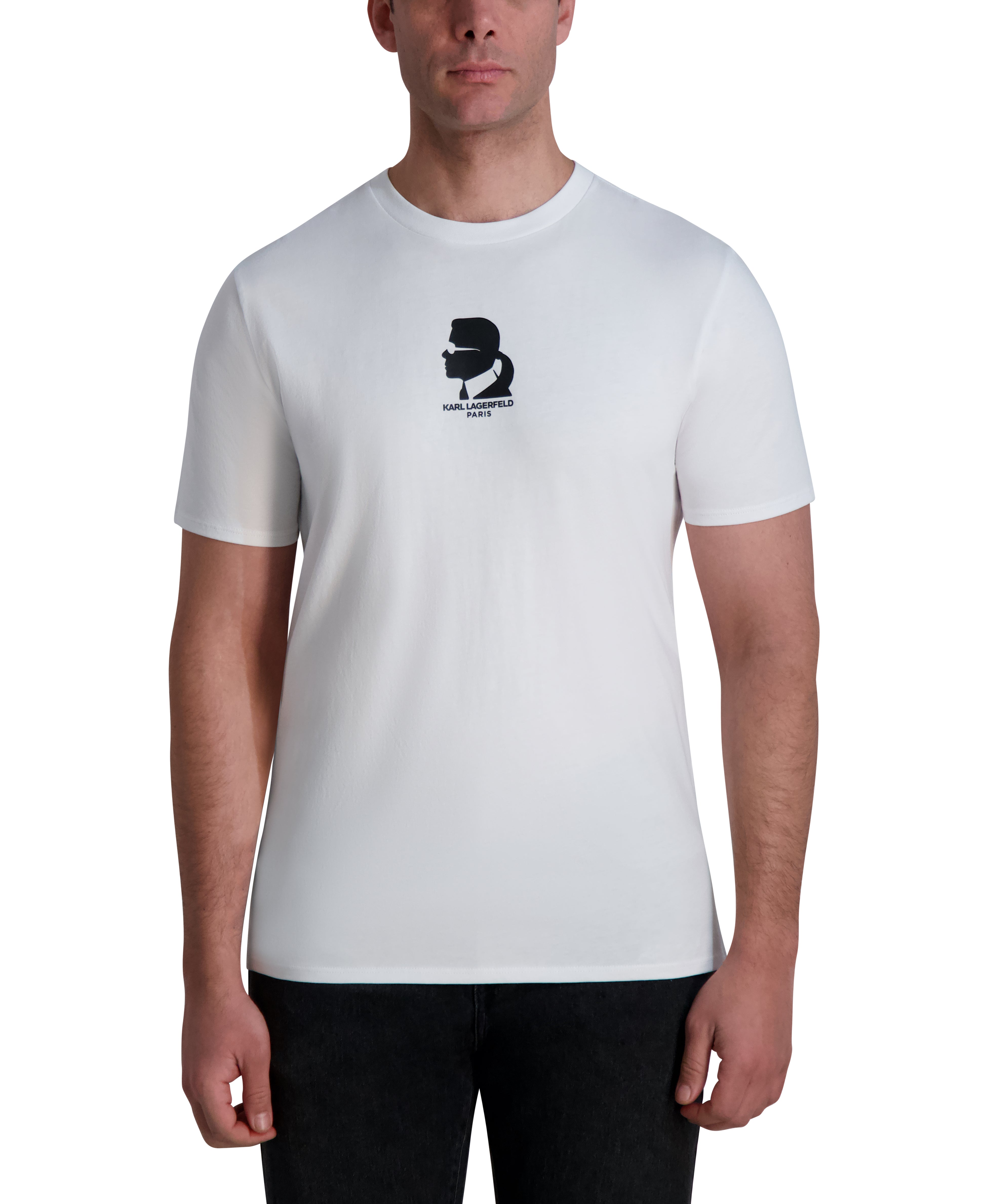 

Футболка с логотипом karl silhouette KARL LAGERFELD PARIS, белый