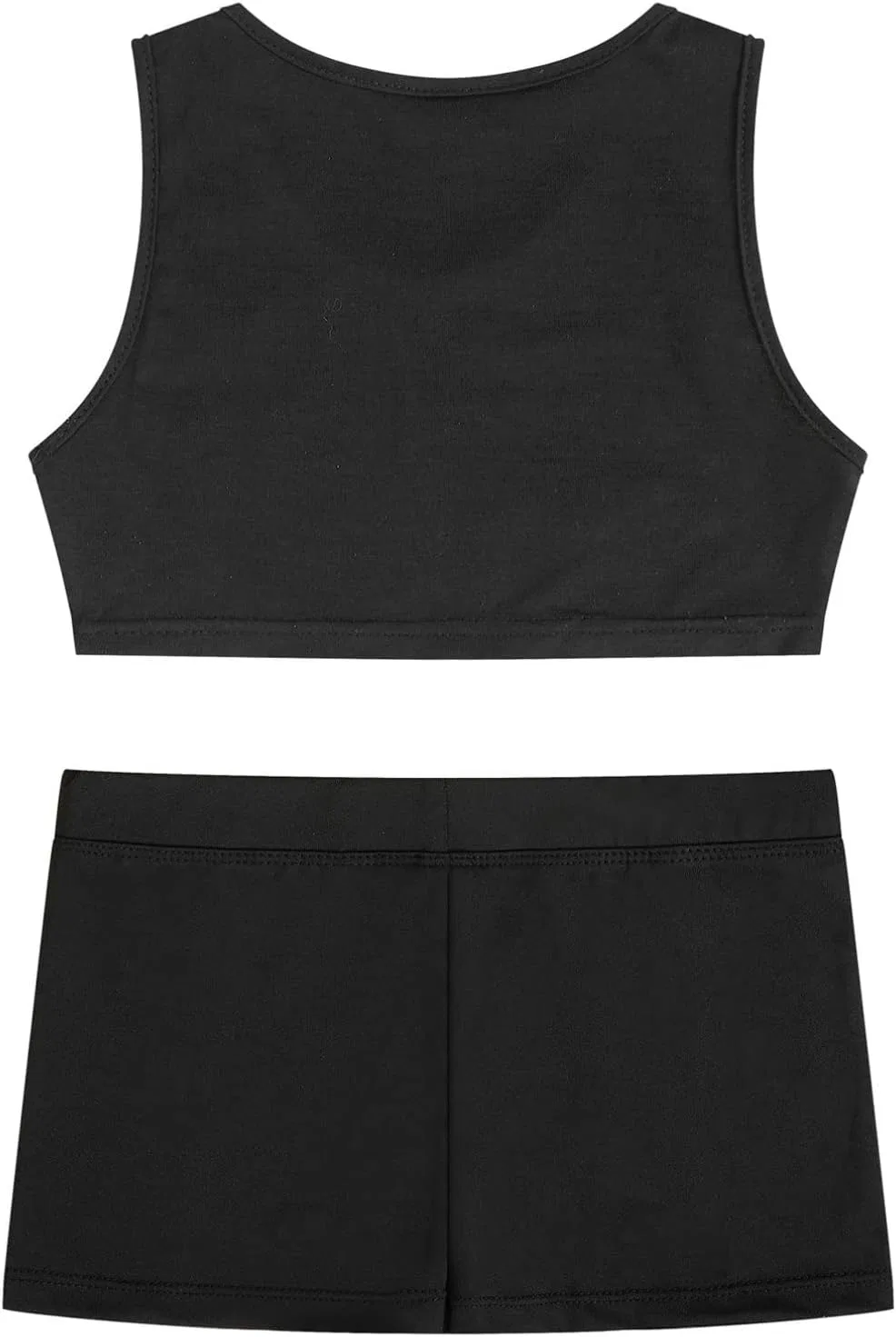 Детский спортивный комплект Crop Top и шорты Moily, белый — фото 4