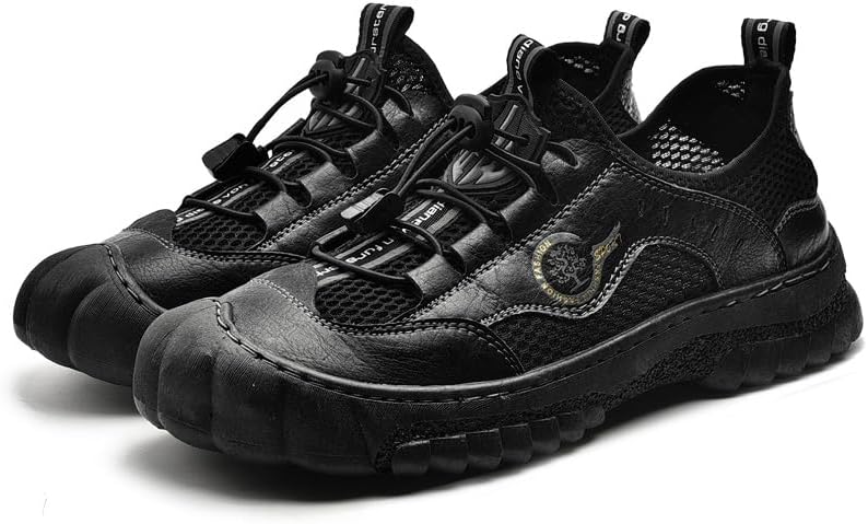 

Мужские сандалии для вождения AQIXIDX, походные спортивные пляжные туфли с закрытым носком, дышащие водные сандалии, летние прогулочные ботинки, черный