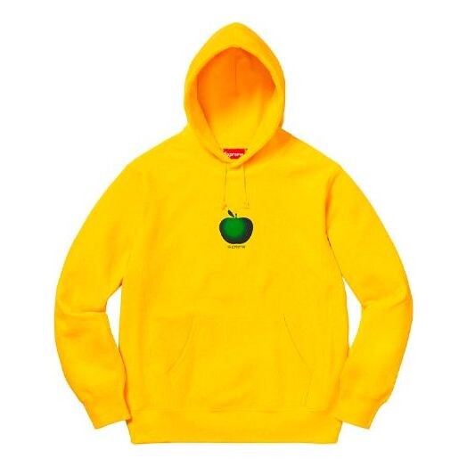

Толстовка ss19 apple hooded sweatshirt yellow Supreme, желтый