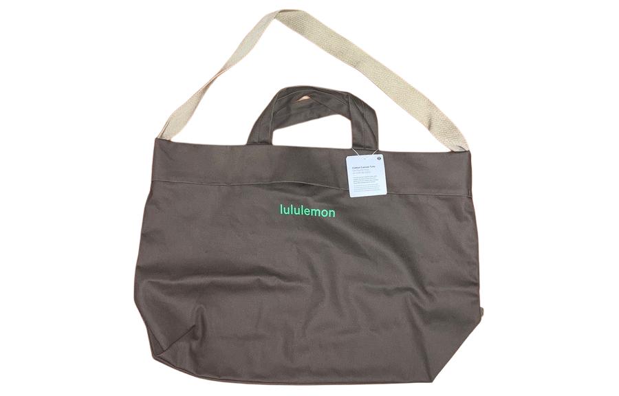 

Lululemon Коричневая холщовая сумка через плечо унисекс, Brown