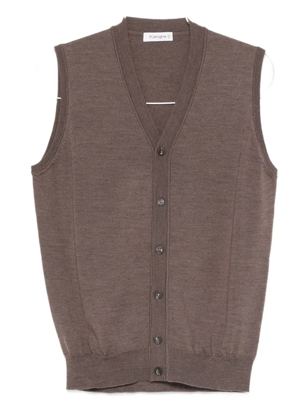 

Кардиган на пуговицах с V-образным вырезом Kangra, коричневый