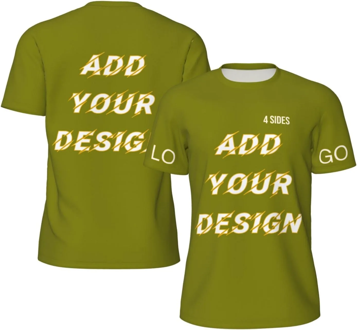 

Футболка мужская Custom T Shirts с принтом на 4 сторонах