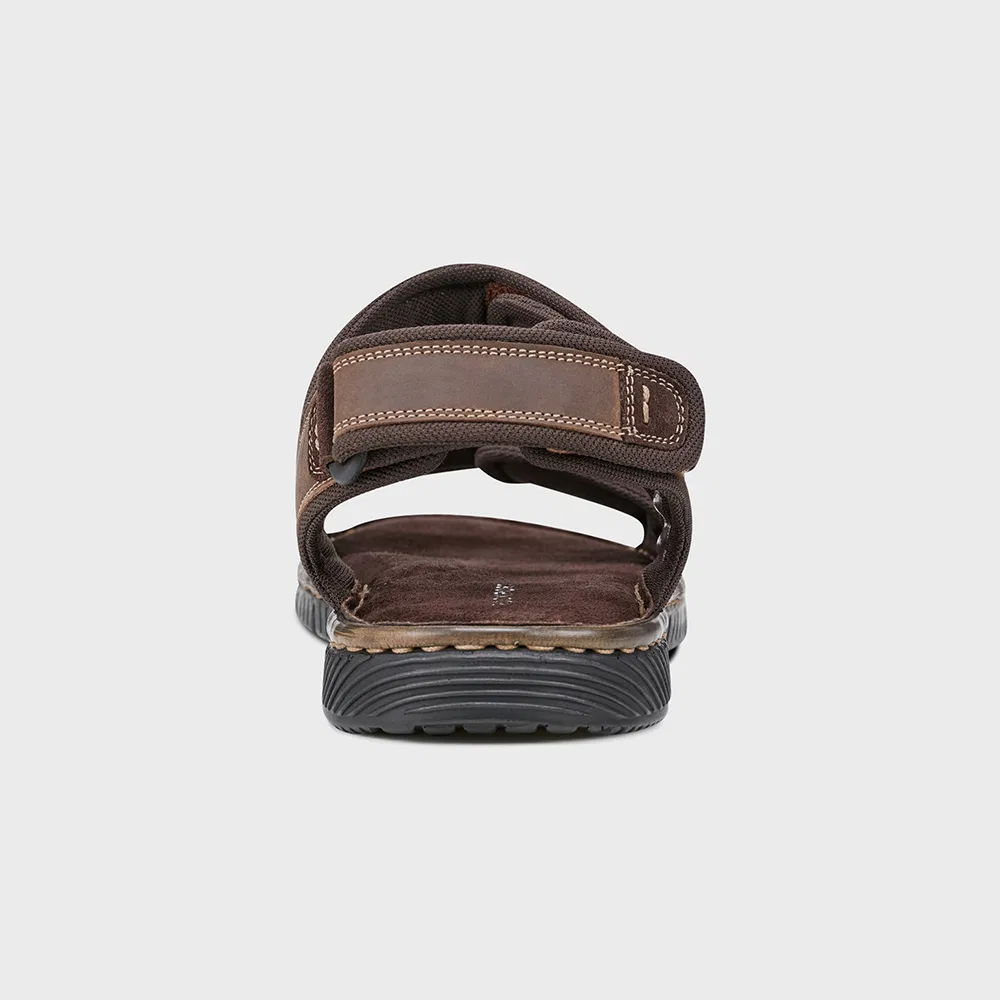 Мужские спортивные сандалии Jasper Quarter Strap тёмно-коричневые от Rockport — фото 3