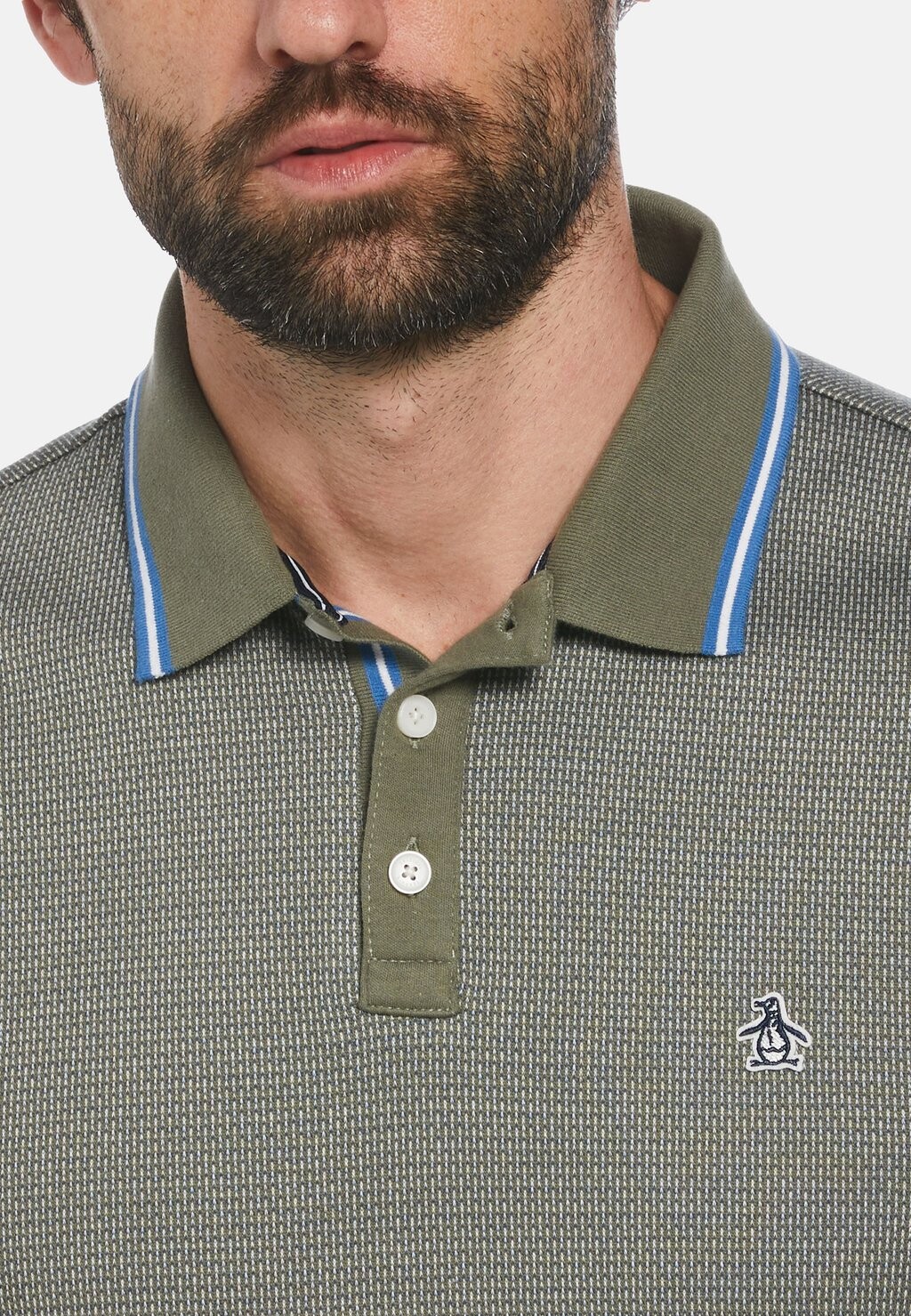 

Рубашка поло WITH TIPPING Original Penguin, оливковый
