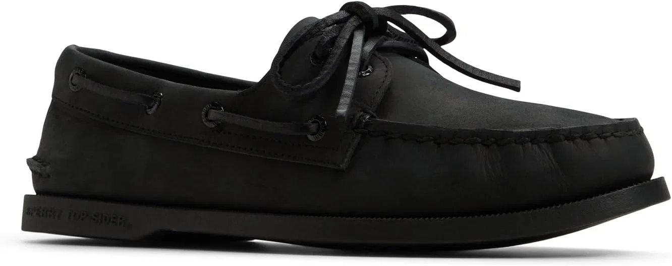 Мужские мокасины Sperry A/O в клетку с двумя люверсами, Black — фото 2