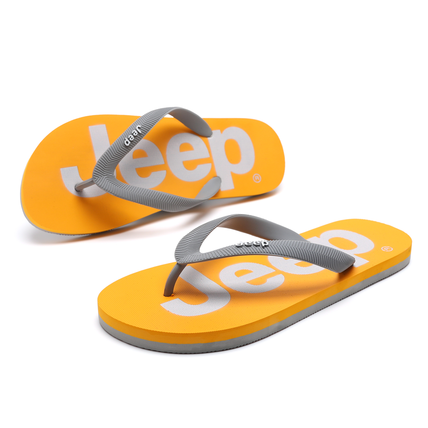 Jeep Сланцы Unisex с противоскользящей резиновой подошвой Orange Gray — фото 3
