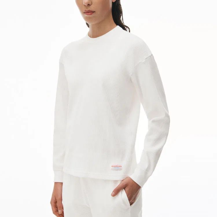 Свитшот с логотипом Alexander Wang, White — фото 4