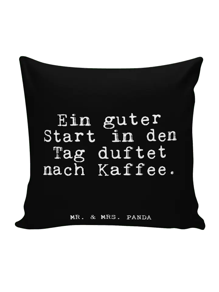 

Подушка Mr & Mrs Panda 40x40 Ein guter Start in, черный